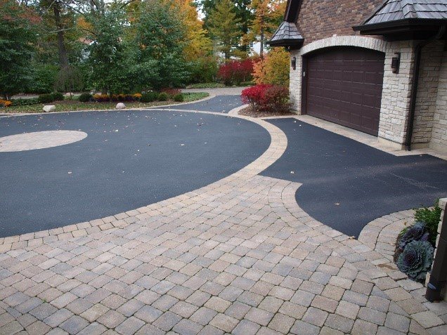 oil stains concrete pavers